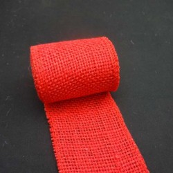Red Burlap Ribbon