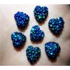 Blueish Black Heart Bling