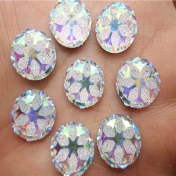 White  AB Resin Snowflake 