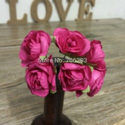 Dark pink Paper rose - 3cm