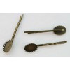 Bronze Cabochon Settings Bobby Pins Hair Clips