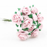 Light Pink 15mm Mulberry Paper Rose