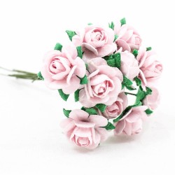 Light Pink 15mm Mulberry Paper Rose