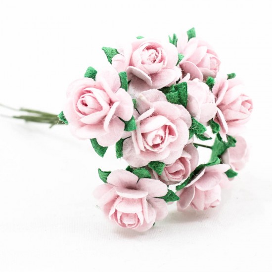 Light Pink 15mm Mulberry Paper Rose