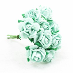 Aquamarine  15mm Mulberry Paper rose