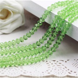 3x4mm Light green Roundelle Crystal 