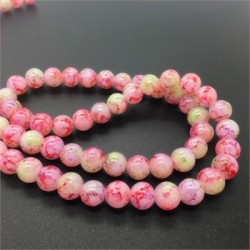 Pink Green Double Color glass beads