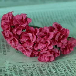 Dark pink Glitter mulberry flower