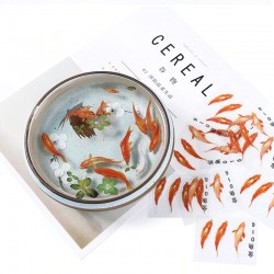 3D Real Goldfish Clear Film Sticker