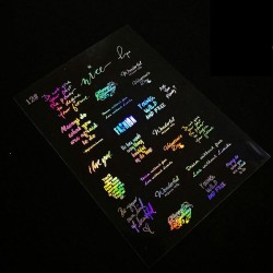 Transparent laser Love Holographic Sheet