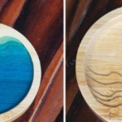 Round Wood Coaster 2
