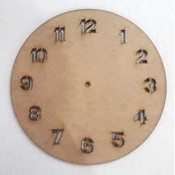 Clock Base with Number cutout
