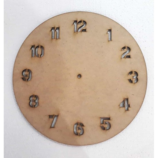 Clock Base with Number cutout
