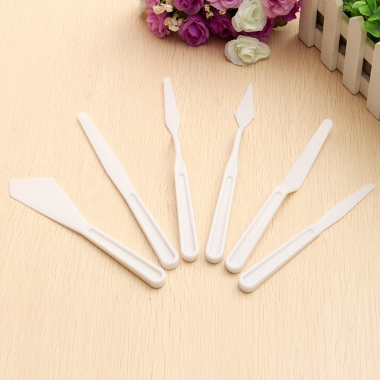 6Pcs Plastic Palette Knife Set 6Pcs Plastic Palette Knife Set